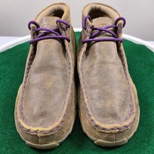 Twisted X Moccasin Chukka Boots Mens 6M Brown Distressed‎ Leather Lace Up